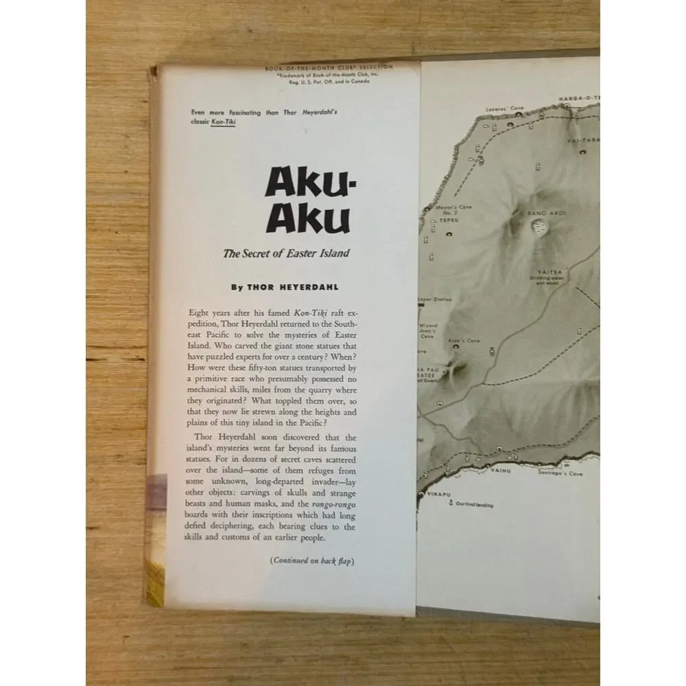 Aku-Aku by Thor Heyerdhal 1958 HC DJ BCE